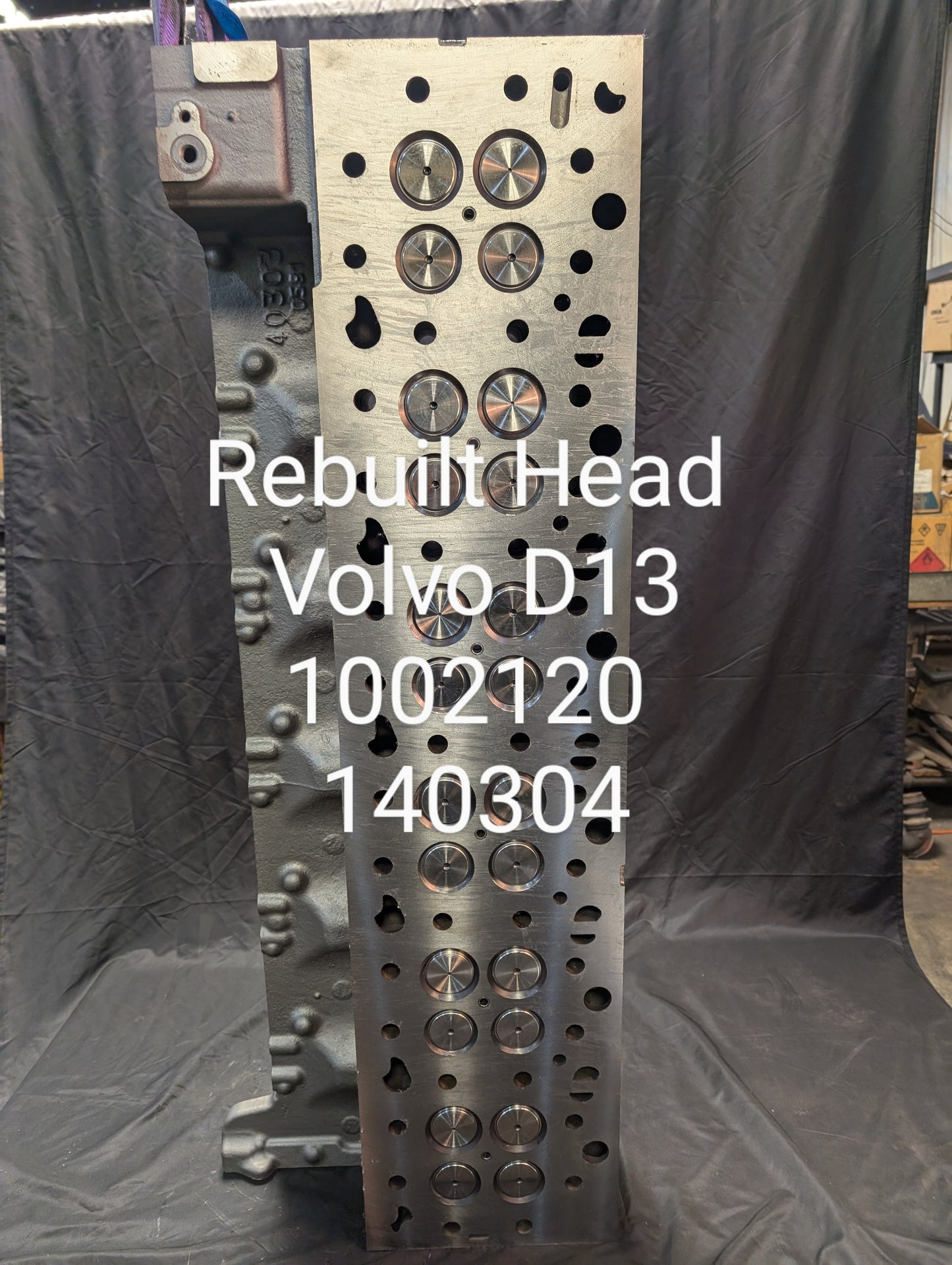 1002120 Rebuilt Volvo D13 Mack MP8 EPA13-17 Cylinder Head Loaded