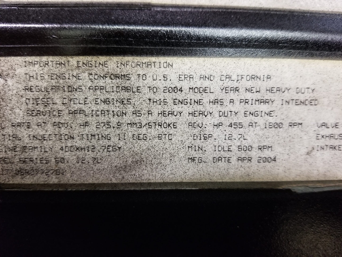 12.7 Detroit EGR Good Running Used Engine