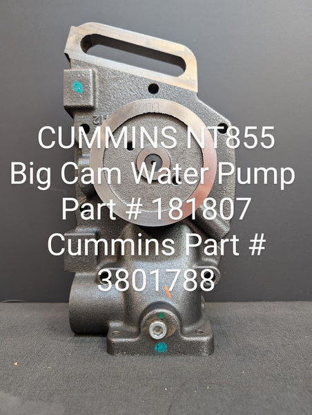 CUMMINS NT855 BIG CAM WATER PUMP # 3801788 / 181807 – Young and Sons