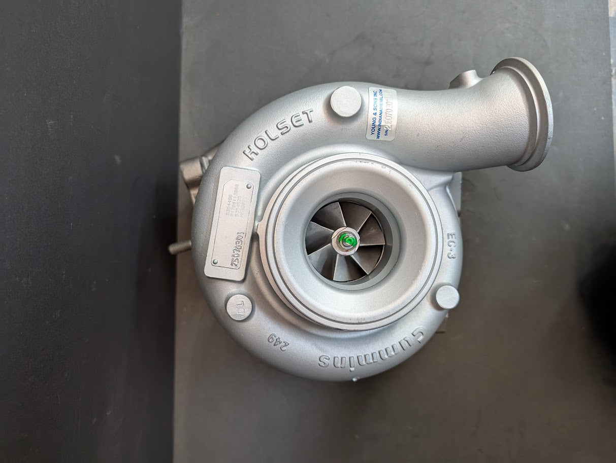 REBUILT CUMMINS 6.7L ISB HE300VG W/ STRAIGHT DRAIN & BIG MTG PAD # 5354486